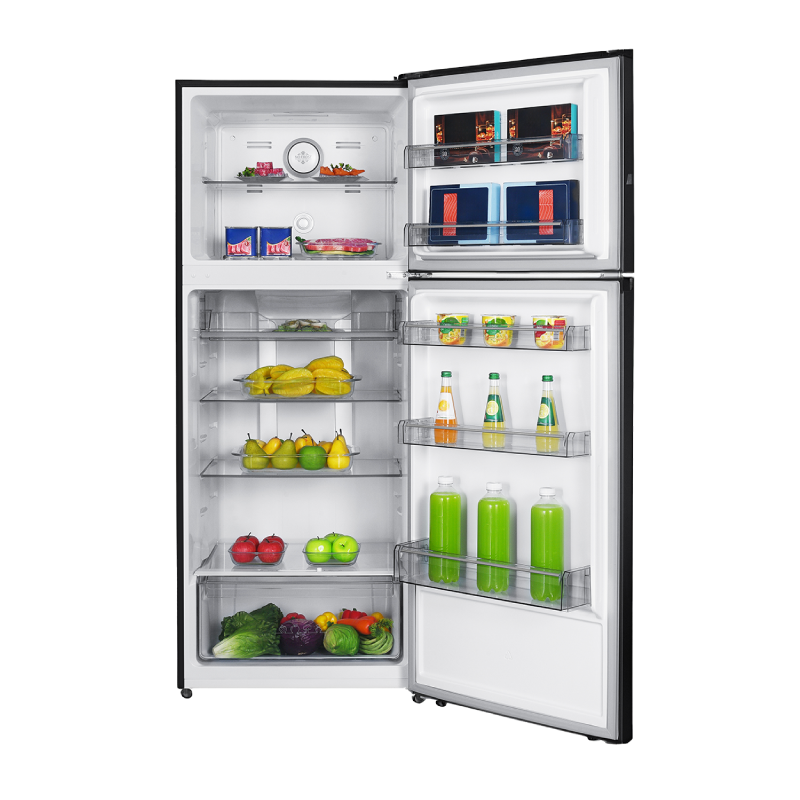 Mayer MMFT400MG two-door frost free top mount freezer refrigerator, further view 4