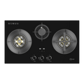 Mayer MMGH378HI three-zone glass gas hob, LPG, 780 mm wide