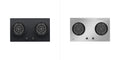 FH-GS6820 — available finishes: Black Glass and Stainless Steel