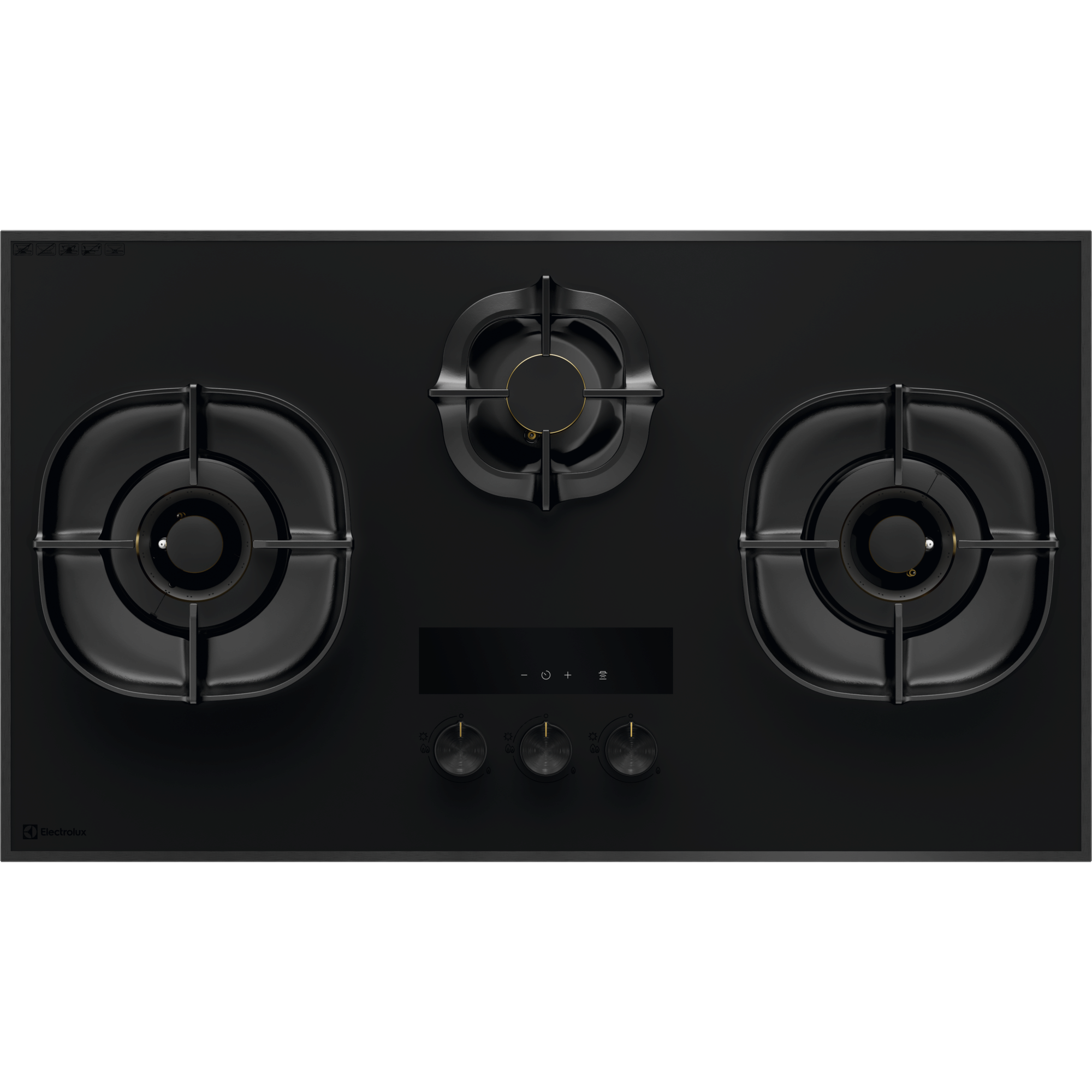 Electrolux EHG9357MFP 700 Series built-in gas hob, three cooking zones, 900 mm wide