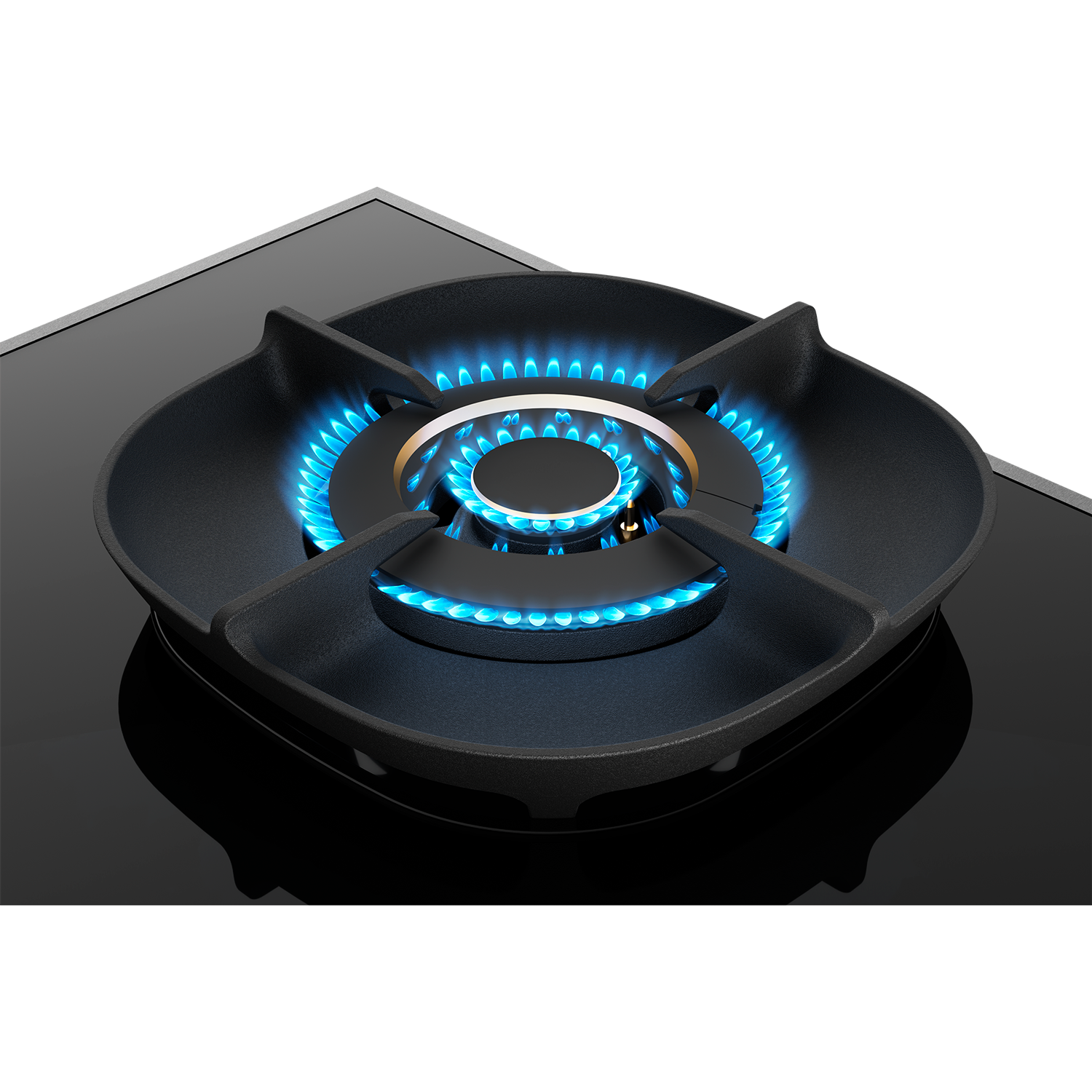 Electrolux EHG9350BE three-burner built-in gas hob, further view 4