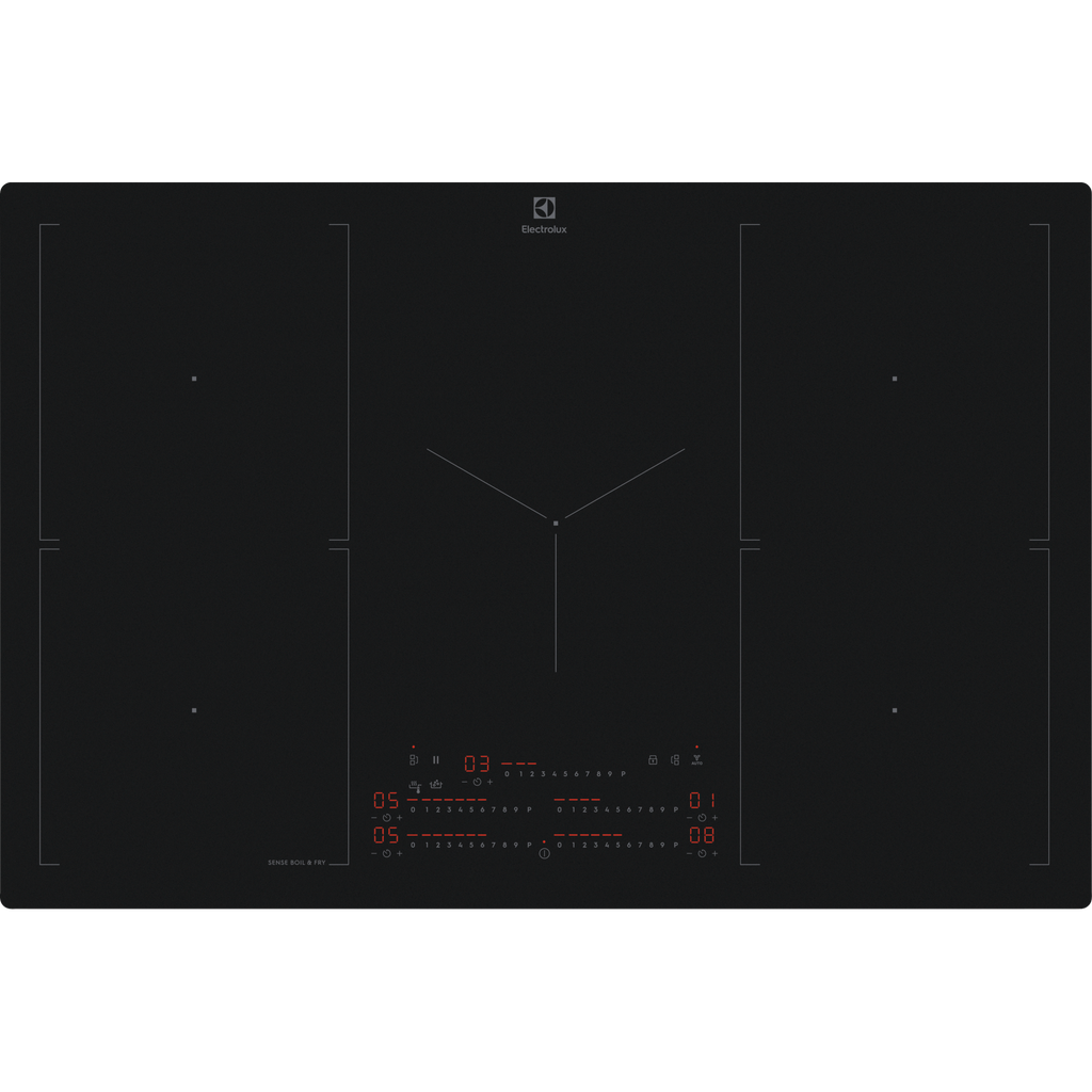 KIS87553IT 80cm 800 SenseBoil and Fry built-in induction hob with 5 cooking zones