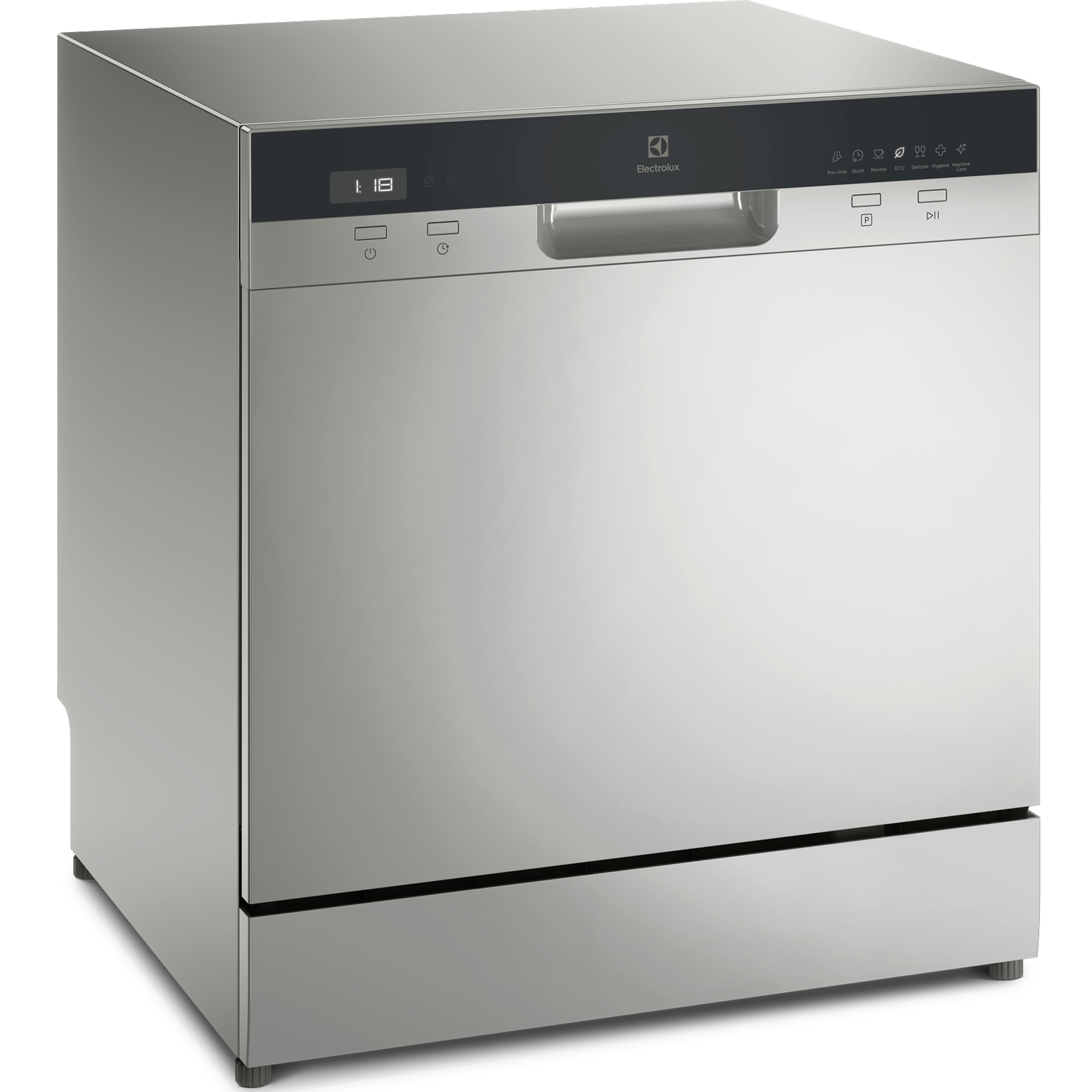 EFC3862MS 55cm compact dishwasher with 8 place settings - Stainless steel