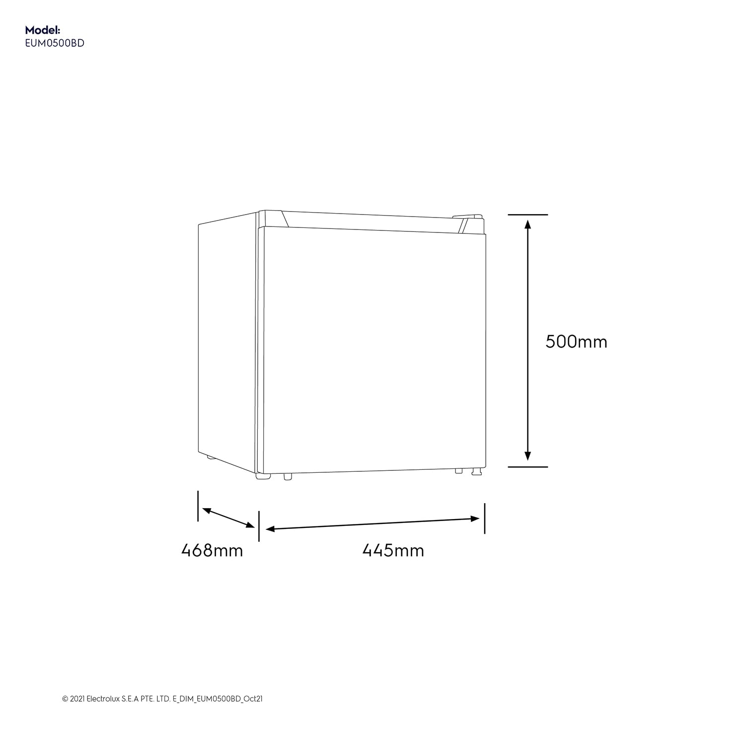 EUM0500BD-SG 44L UltimateTaste 300 mini fridge