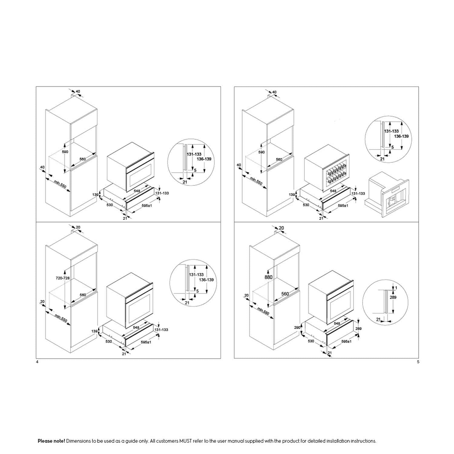 Electrolux KBD4X 60 cm UltimateTaste 700 built-in warming drawer, installation dimension diagram showing the 595 by 139 mm drawer and 560 mm cabinet cut-out