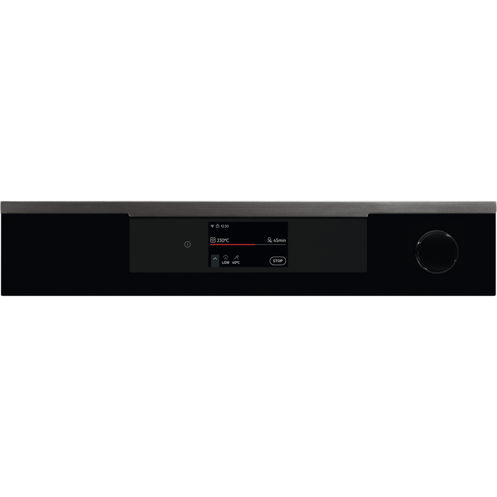 Electrolux KOCAP3XH 60 cm built-in steam oven, full-width control fascia with touch display and rotary dial