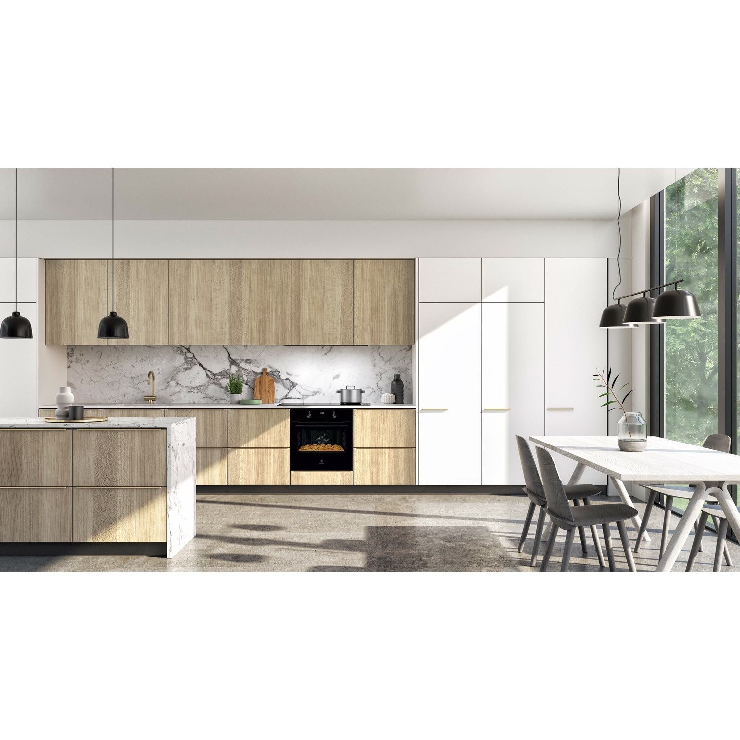 KOIGH00KA2 60cm built-in single oven installed in kitchen