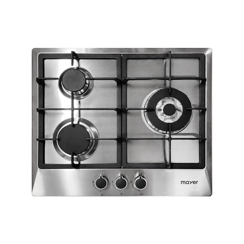 MMSS633 60cm 3 Burner Stainless Steel Gas Hob (LPG)