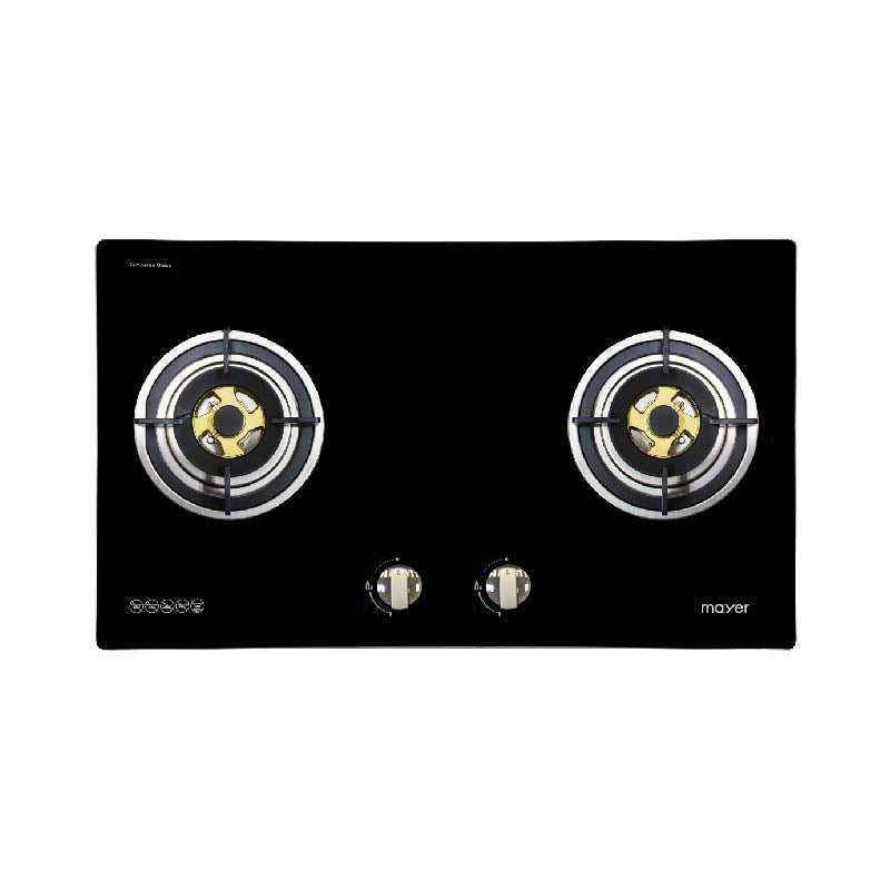 Mayer MMGH772HI two-burner glass gas hob, LPG, 780 mm wide