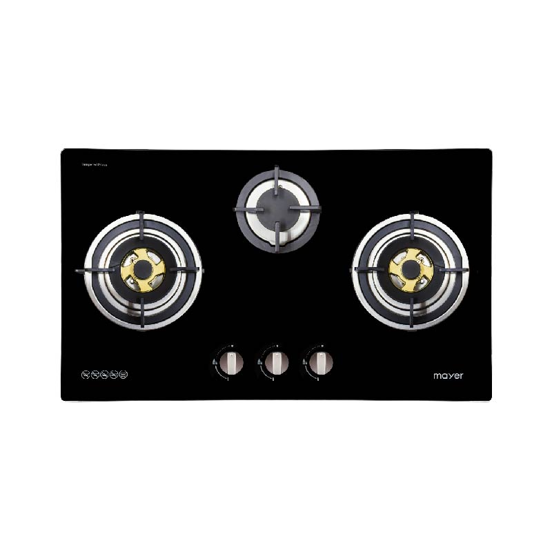 MMGH883HI 86cm 3 Burner Glass Gas Hob (Town Gas)