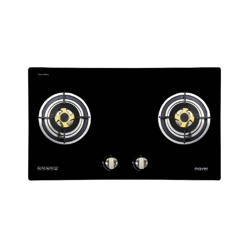 Mayer MMGH882HI two-burner glass gas hob, LPG, 860 mm wide