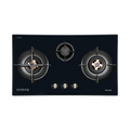 Mayer MMGH8831HI three-burner glass gas hob, Town Gas, 860 mm wide