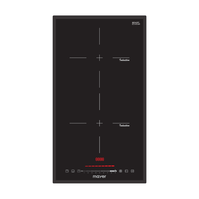 Mayer MMIH30CS two-zone domino induction hob with slider control, further view 2