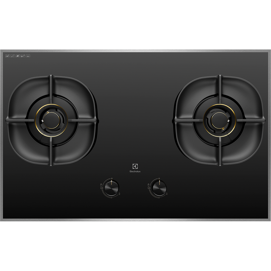 Electrolux EHG8250BEP two-burner built-in gas hob, 802 mm wide, Town Gas