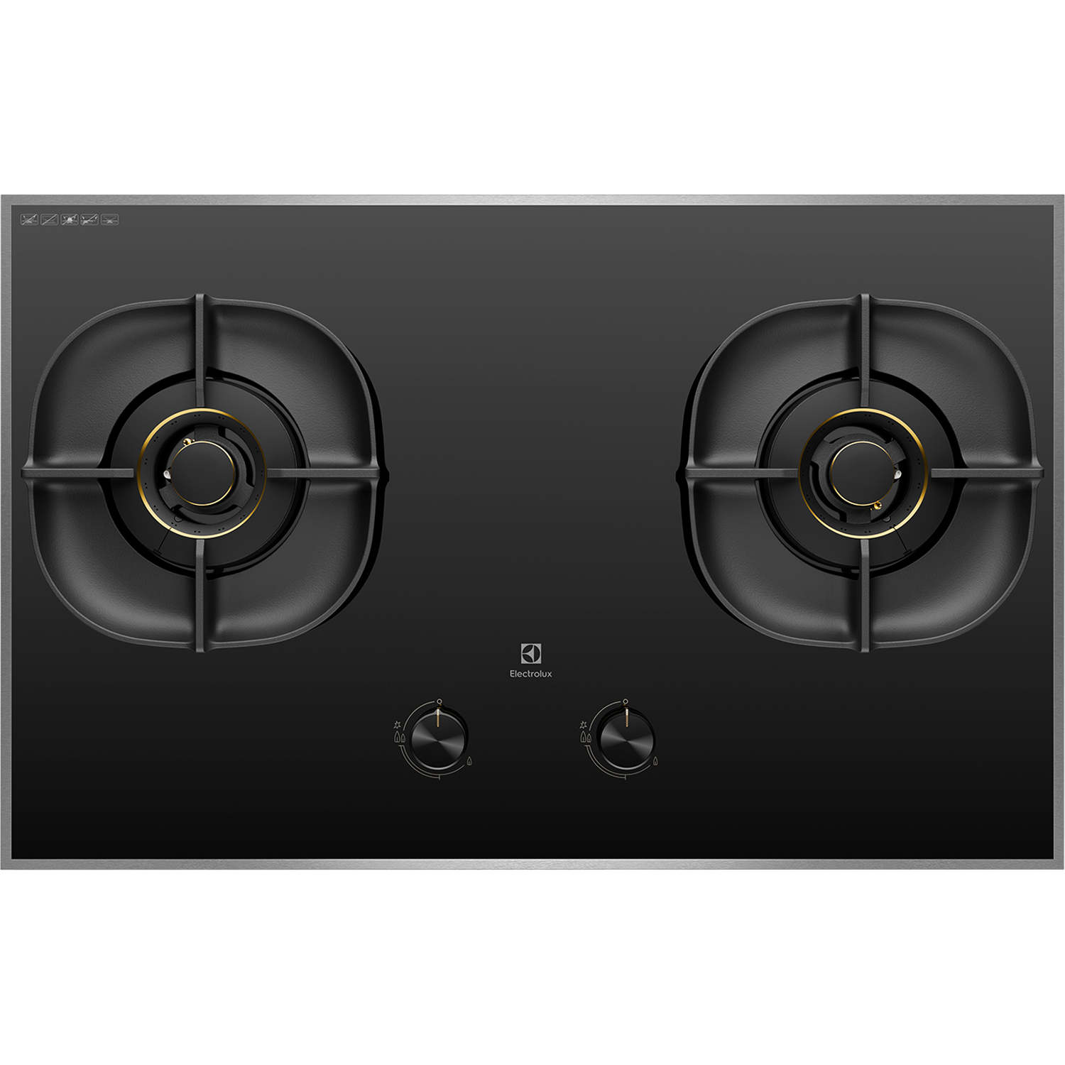 Electrolux EHG8250BEP two-burner built-in gas hob, 802 mm wide, Town Gas