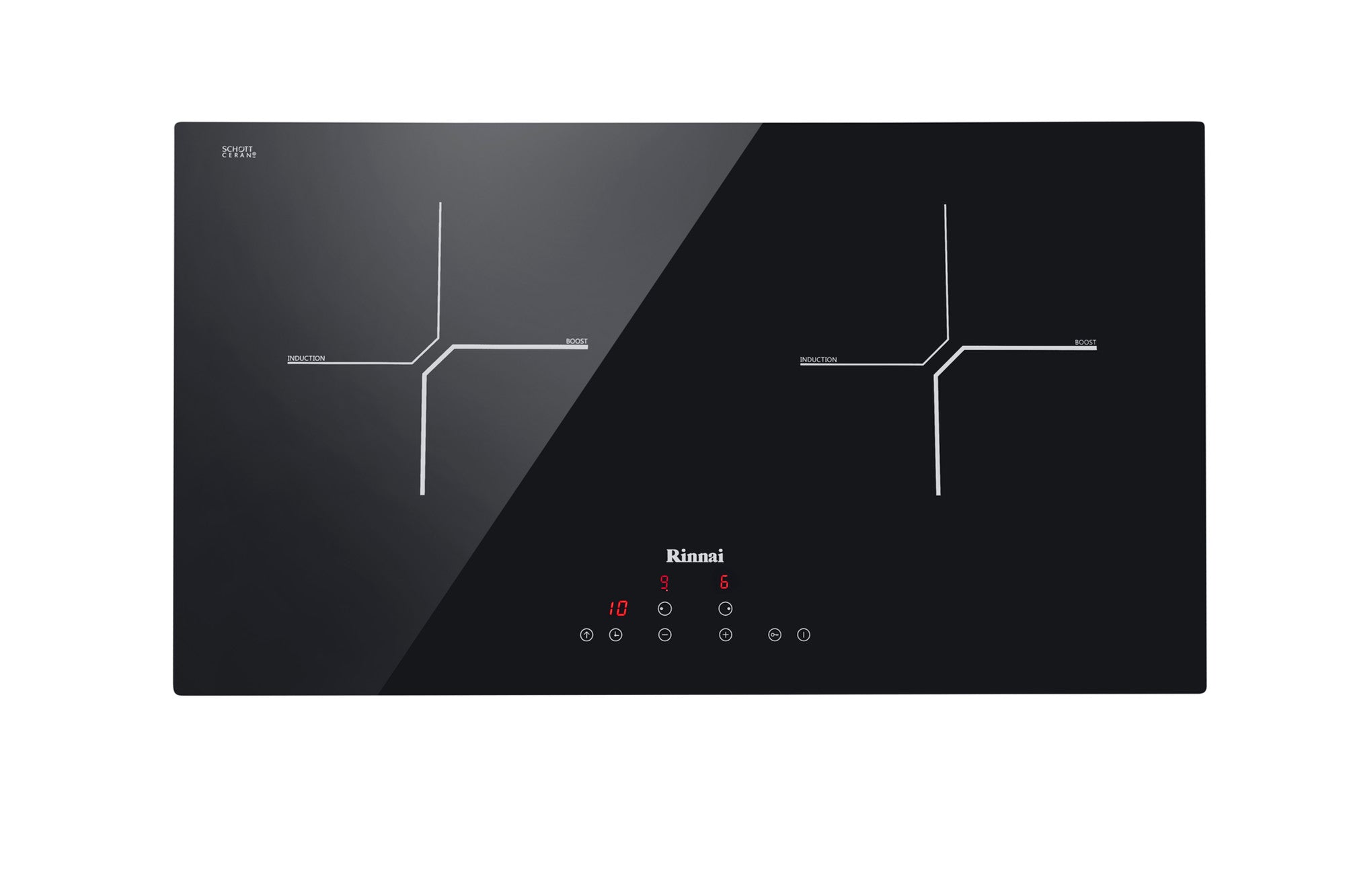Rinnai RB-7012H-CB 70cm 2 zone induction hob, schott ceran glass, 710 mm wide