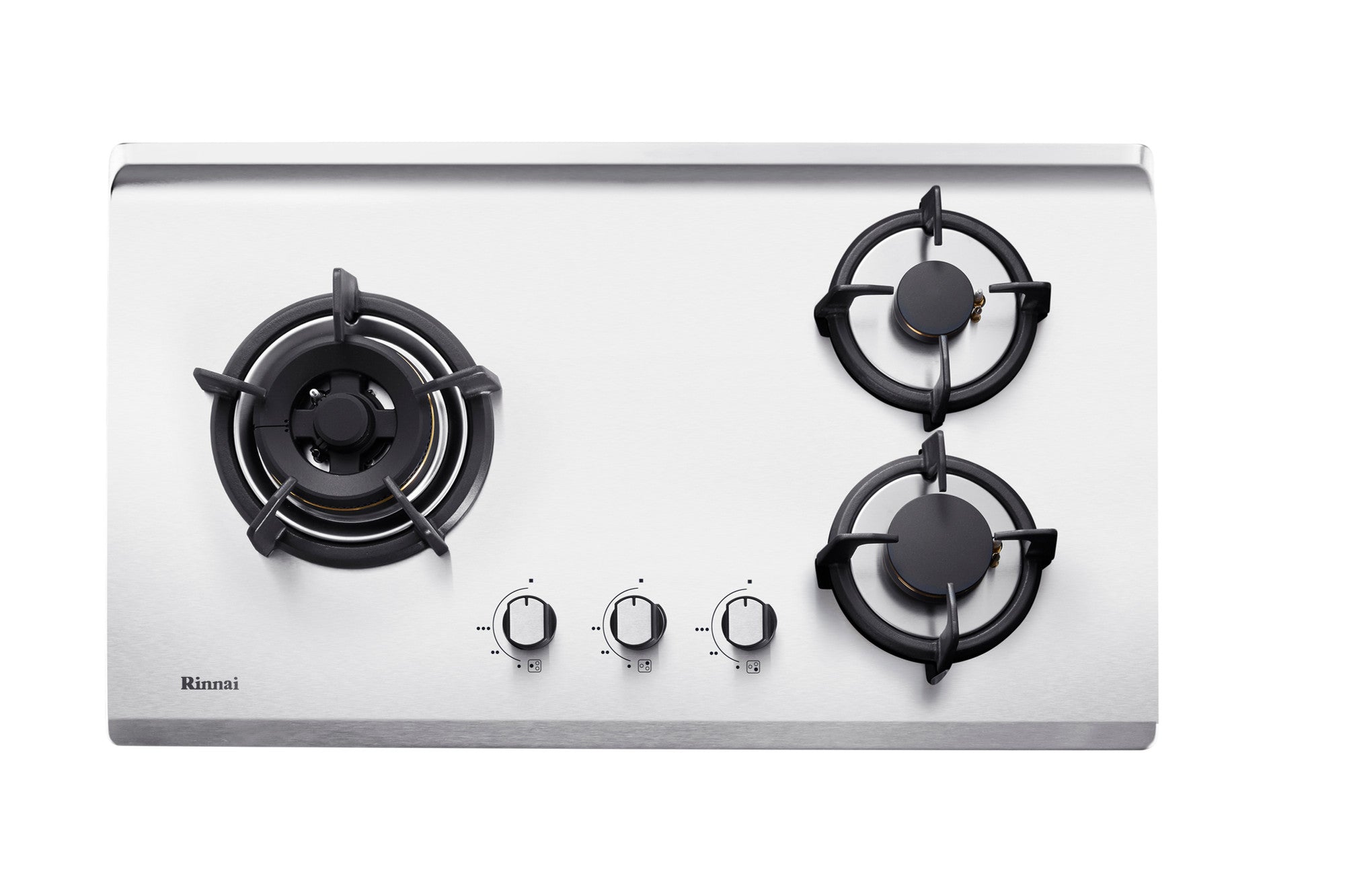 Rinnai RB-73TS 3 burner built-in hob, stainless steel, 760 mm wide (Town Gas)