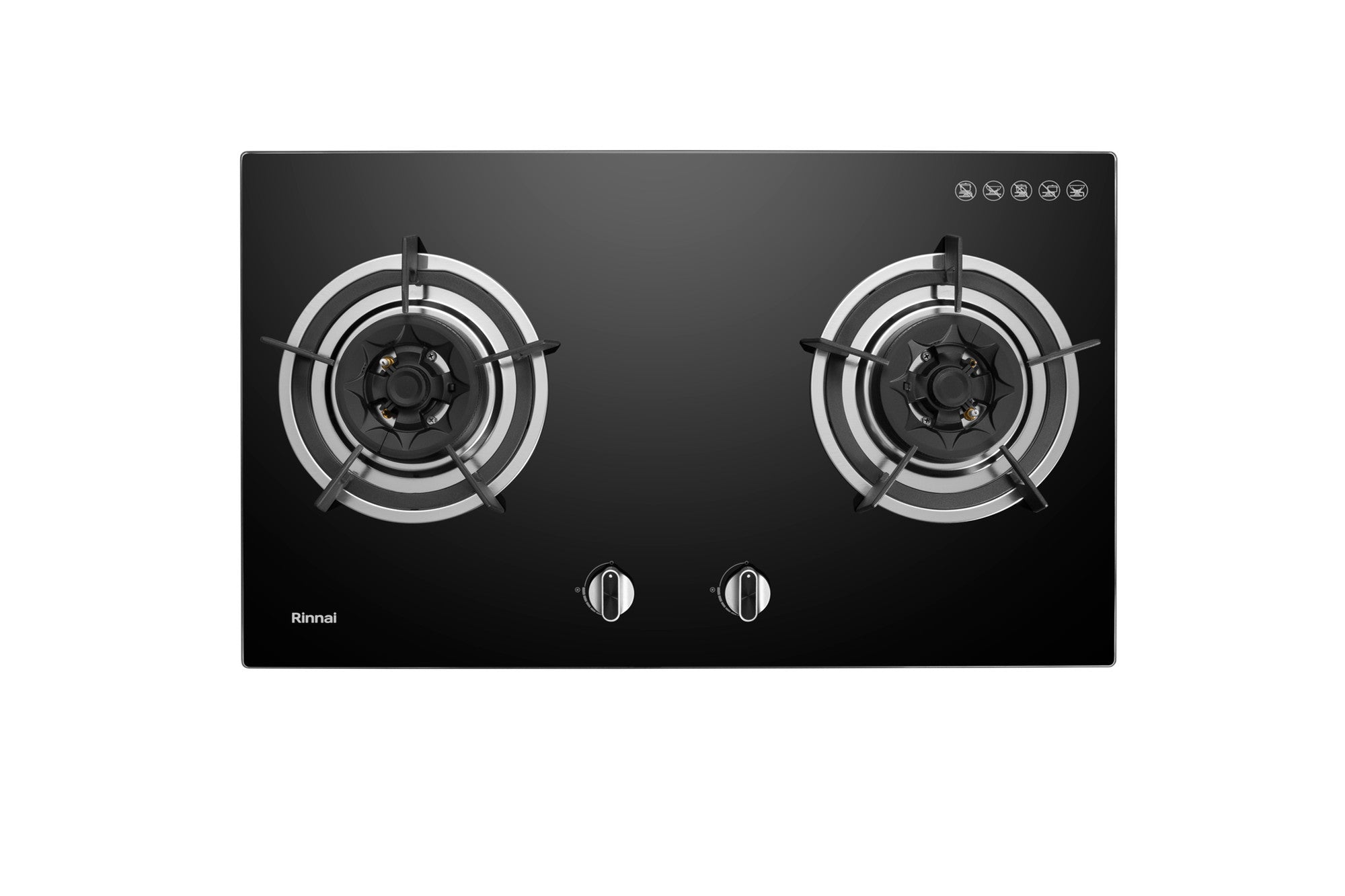 Rinnai RB-782G 2 burner built-in hob, tempered glass, 780 mm wide (Town Gas)