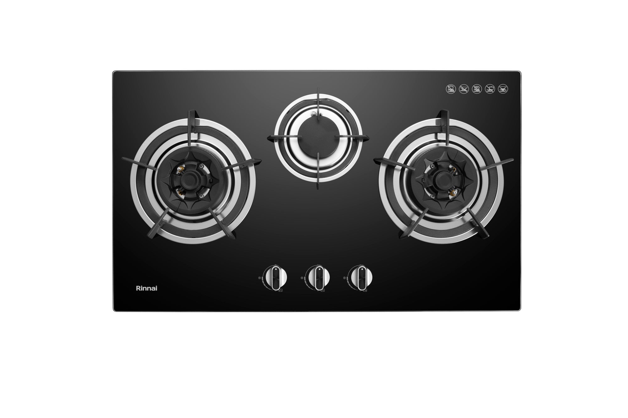 Rinnai RB-783G 3 burner built-in hob, tempered glass, 780 mm wide (LPG)