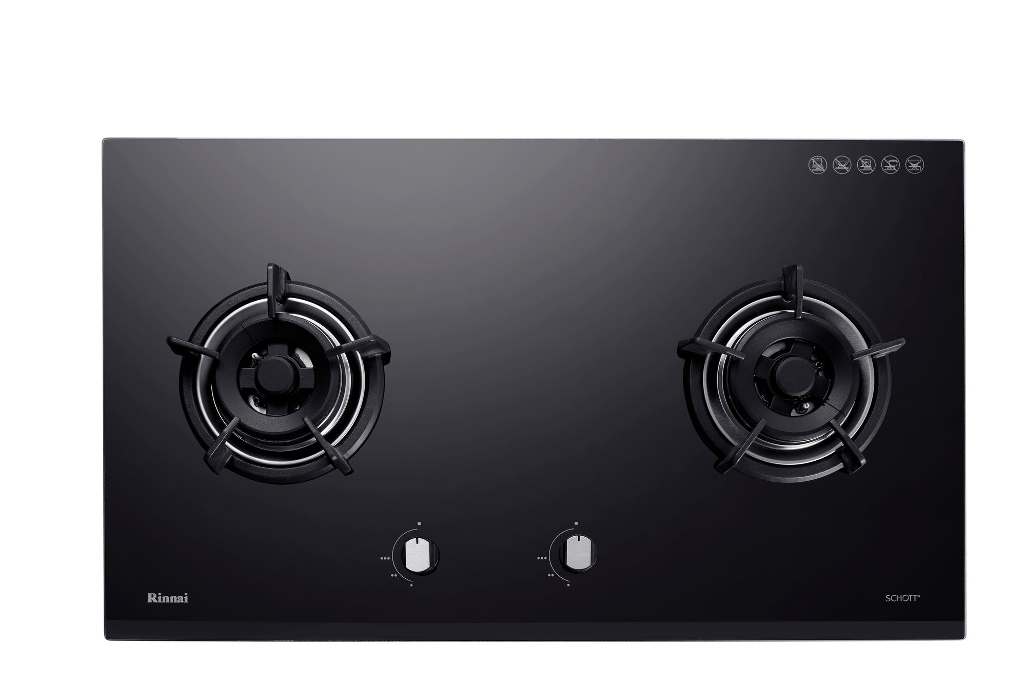 Rinnai RB-92G 2 burner built-in hob, schott glass, 880 mm wide (Town Gas)