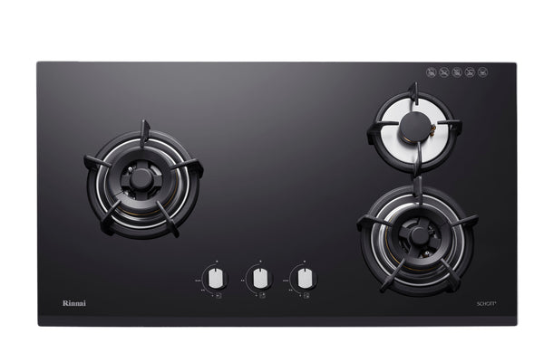 RB-93TG — 3 Burner Built-in Hob, Schott Glass