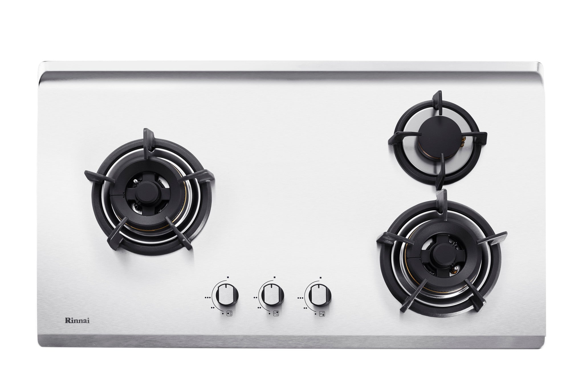 Rinnai RB-93TS 3 burner built-in hob, stainless steel, 880 mm wide (Town Gas)