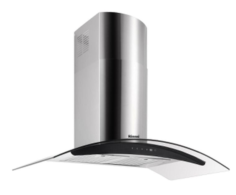 Rinnai RH-C209-GCR 90cm led touch chimney cooker hood, 898 mm wide