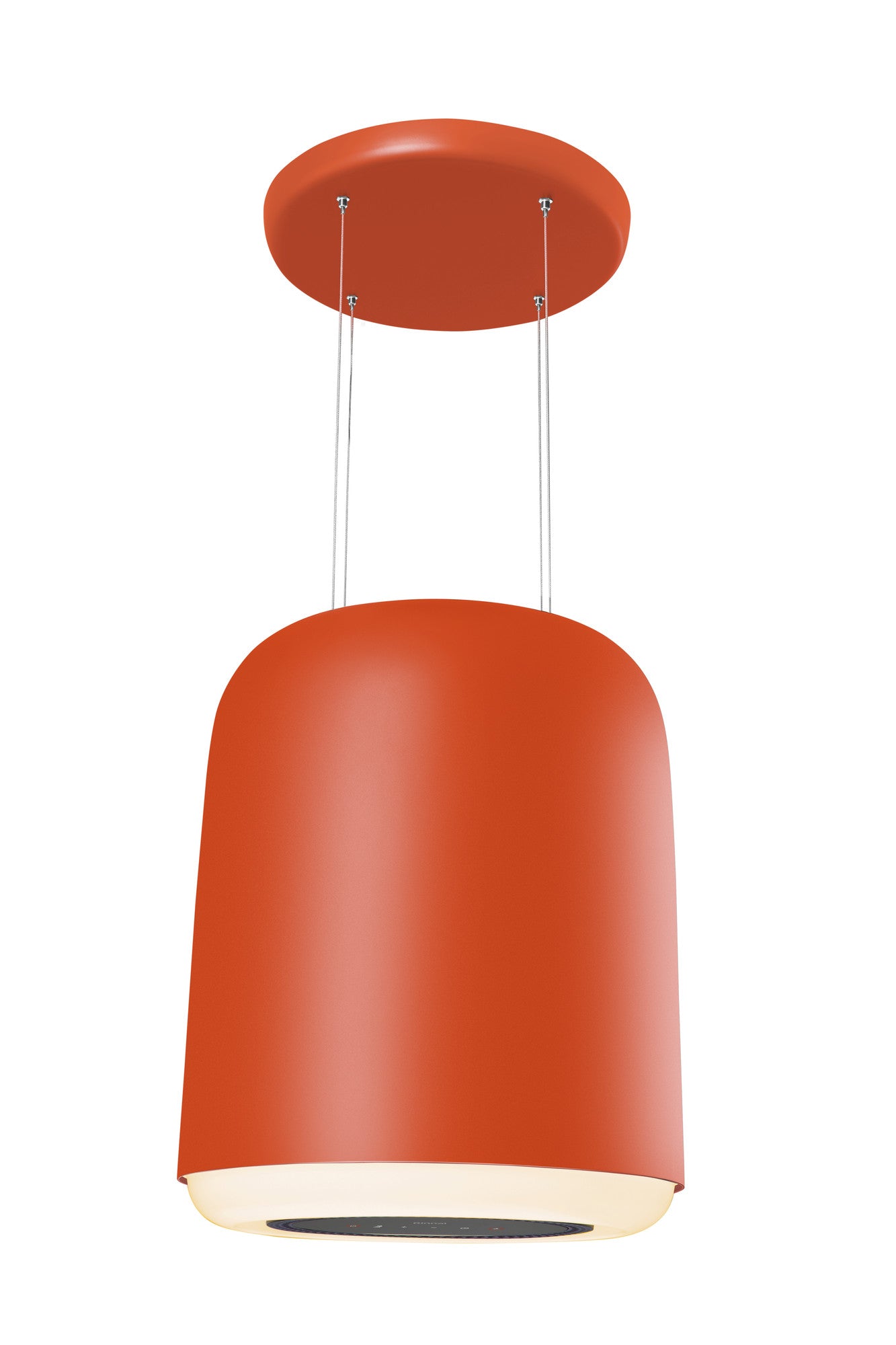 Rinnai RH-D3154-ORR pendant island cooker hood, orange, with remote control, 410 mm wide