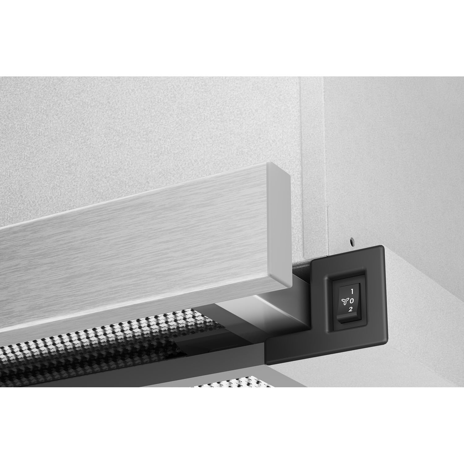 ECP6541X pull-out extractor hood fan speed control switch close-up