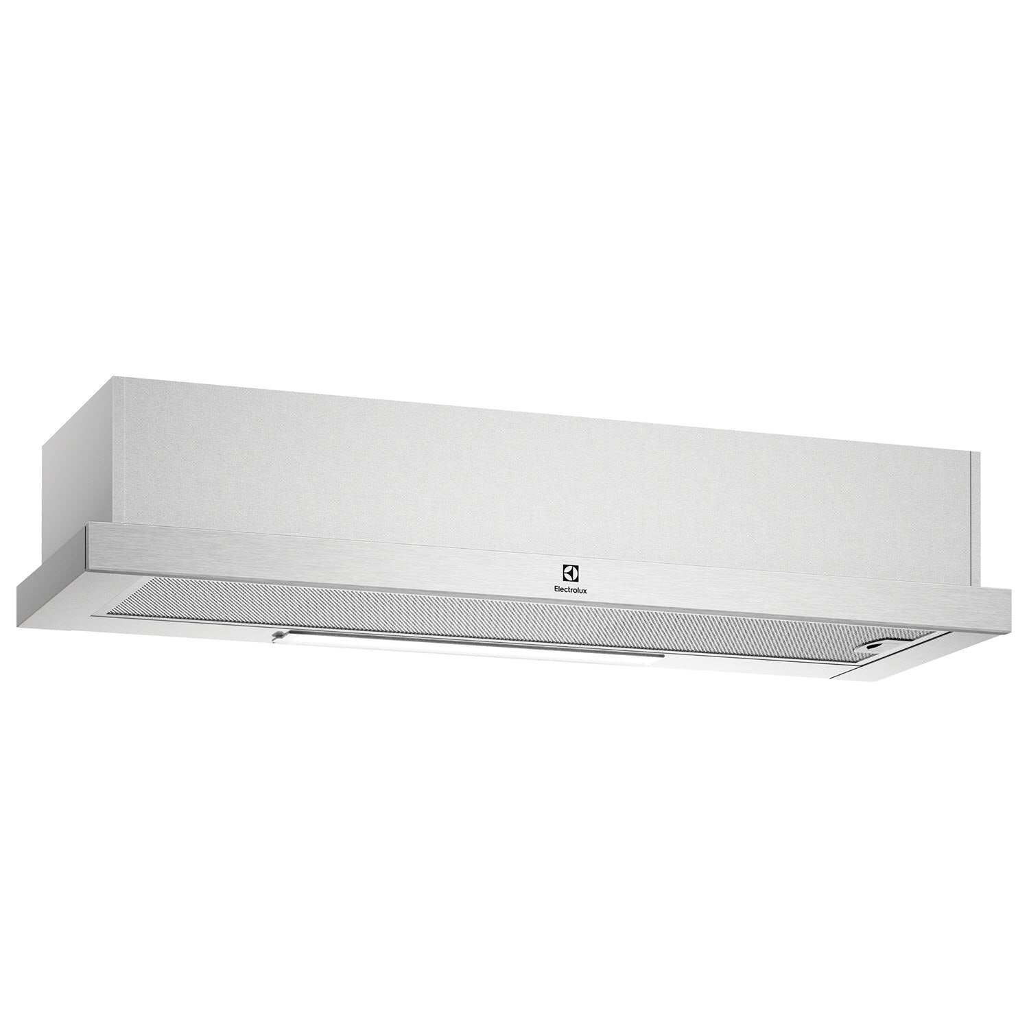 ECP9541X 90cm pull-out extractor hood, angled view with slide-out closed